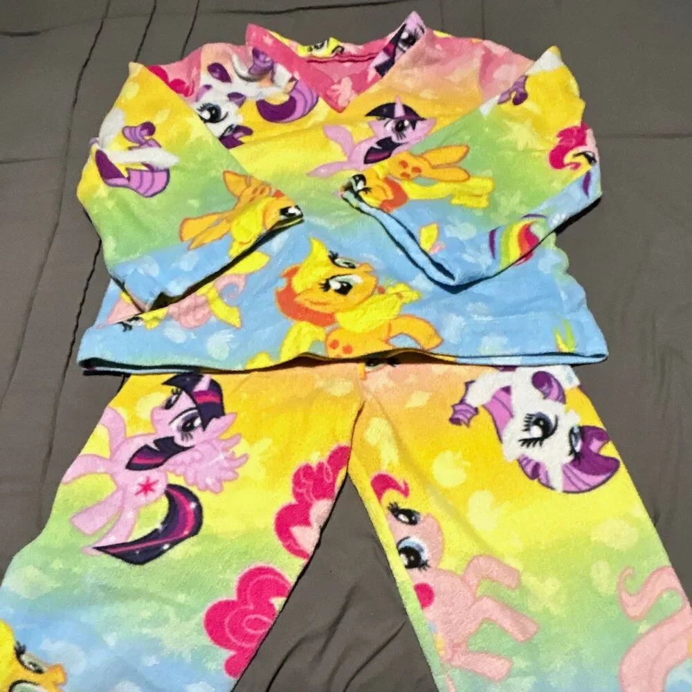 My Little Pony Girls Size 10. 100% Fleece 2-Piece Long Sleeve Graphic Pajama Set